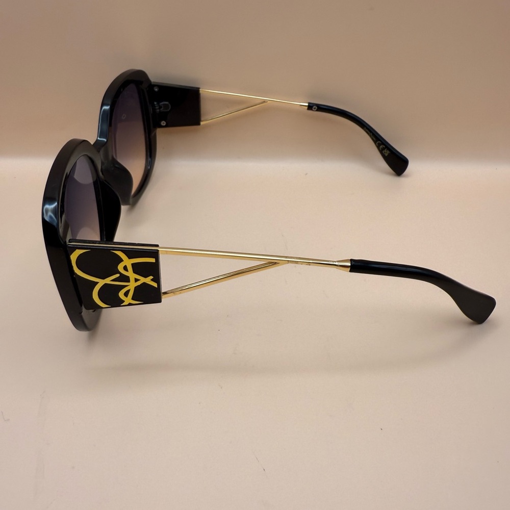 New-Jessica Simpson Black and Gold Women's Sunglasses**FREE gift included** - Picture 2 of 7